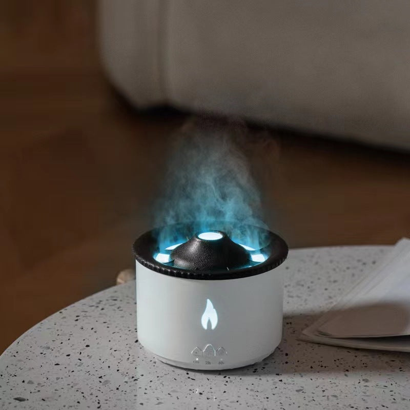 New Creative Ultrasonic Essential Oi Essential Oil Humidifier Volcano Aromatherapy Machine Spray Jellyfish Air Flame Humidifier Diffuser