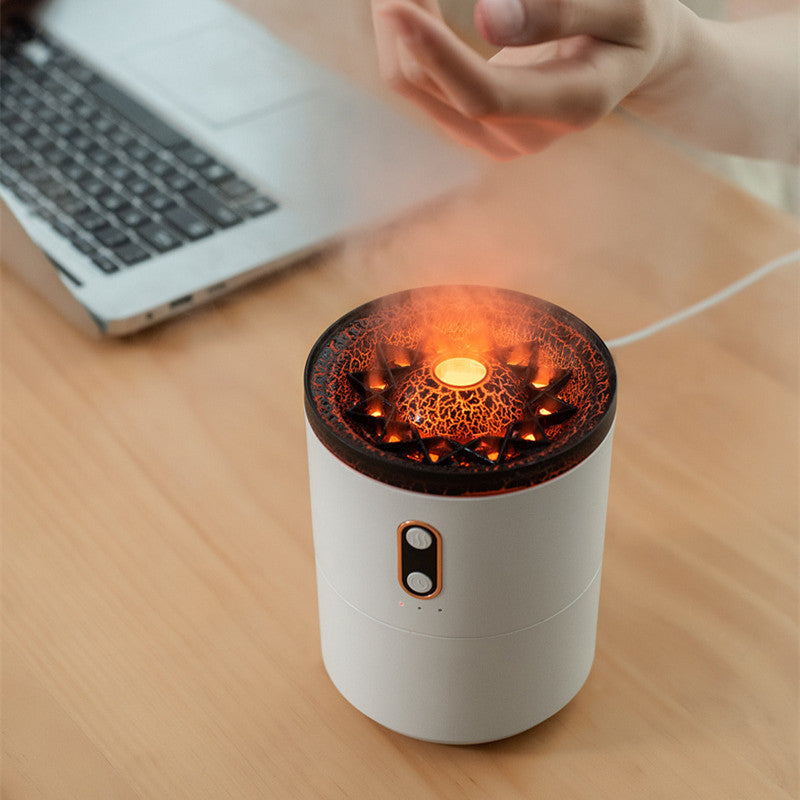 New Creative Ultrasonic Essential Oi Essential Oil Humidifier Volcano Aromatherapy Machine Spray Jellyfish Air Flame Humidifier Diffuser